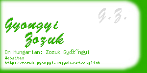 gyongyi zozuk business card